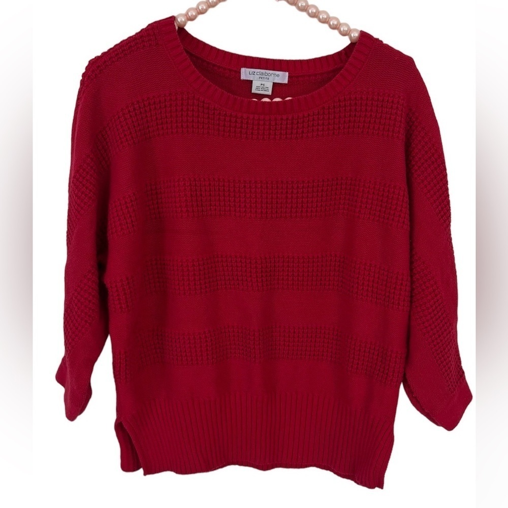 Liz Claiborne Red Sweater, Size Petite Small